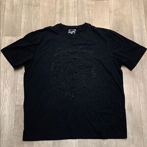 Mens Dreamland Tiger VS Crane Embroidered‎ Crewneck Black Dark T-Shirt